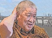 Apes! Aguan Tersangkut Pagar Cerucuk Bambu di Laut Tangerang