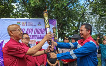 Dikirab ke 29 Kecamatan, Api Obor Porkab Diambil dari Pertamina Gas Bitung