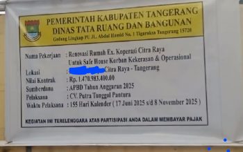 Gagal Jadi Safe House, DPRD Tangerang Sebut Proyek Senilai Rp 1,4 Miliar Diduga Tak Sesuai RAB
