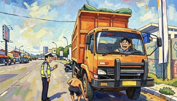 Operasi Hunting System, Polisi Sasar Truk Parkir di Bahu Jalan Tol Ciujung