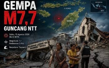 Gempa M7,7 Guncang Sikka, Polisi Evakuasi Warga dan Cek Kerusakan