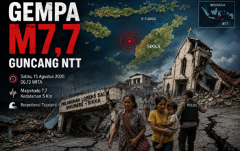Gempa M7,7 Guncang Sikka, Polisi Evakuasi Warga dan Cek Kerusakan