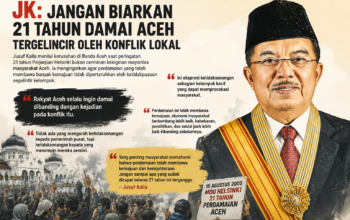 JK: Jangan Biarkan 21 Tahun Damai Aceh Tergelincir oleh Konflik Lokal