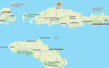 Gempa M 3,1 Guncang Utara Ruteng, Terasa hingga Kabupaten Manggarai