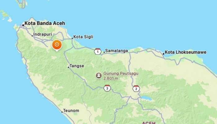 Gempa M3,7 Guncang Aceh Besar, Pusat Gempa 17 Kilometer dari Jantho