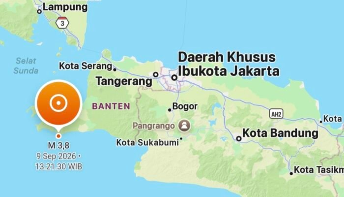 Gempa M3,8 Guncang Laut Selatan Sumur, Terasa hingga Daratan