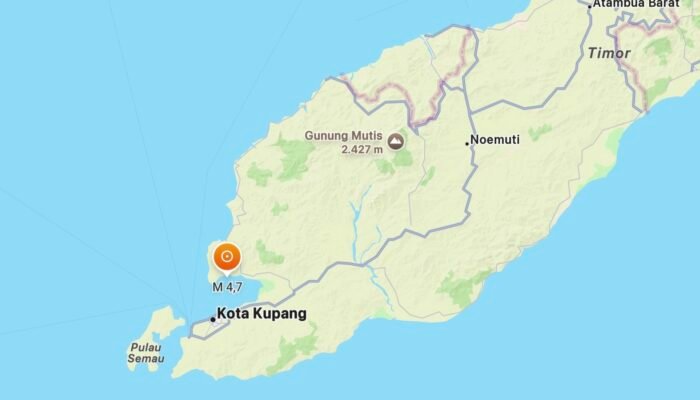 Gempa Magnitudo 4,7 Guncang Kupang, Getaran Dirasakan Skala IV