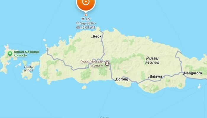 Gempa M 4,9 Menggoyang Ruteng, Laut Flores Belum Diam