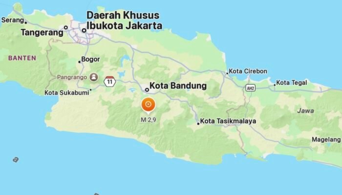 Gempa M 2,9 Mengguncang Kabupaten Bandung, Selang Dua Jam dari Gempa Pagi