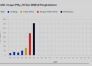 PM2.5 Pangkalbun Tembus 357,3 µg/m³, Masuk Kategori Berbahaya