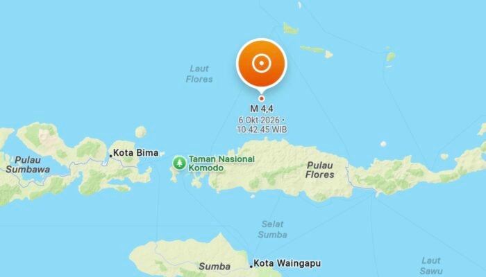 Gempa Magnitudo 4,4 Guncang Laut Utara Ruteng, BMKG Wanti-wanti Gempa Susulan