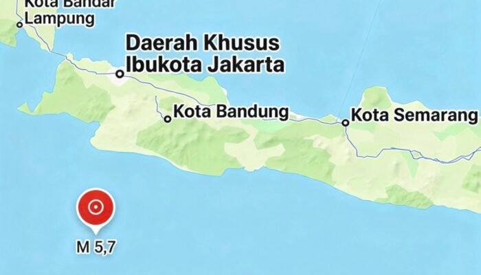 Gempa Magnitudo 5,7 Guncang Barat Daya Sukabumi, BMKG: Tidak Berpotensi Tsunami