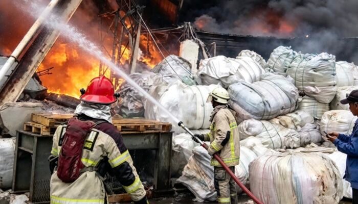 Pabrik Plastik Kemasan PT Respati Kemasindah Cikupa Ludes Terbakar