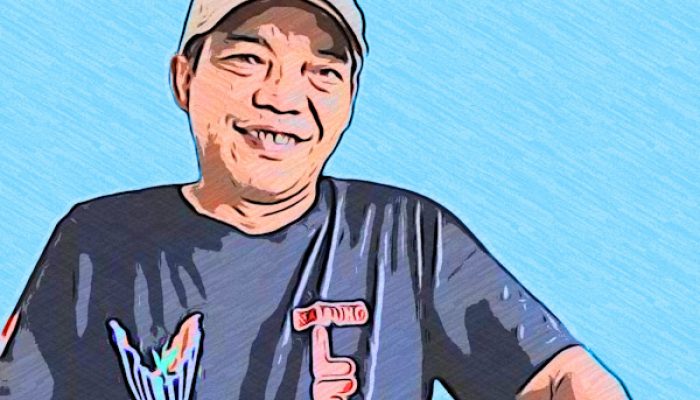 Ketua RT di Cipondoh Makmur Sulap Handuk Bekas Menjadi Pot Cantik